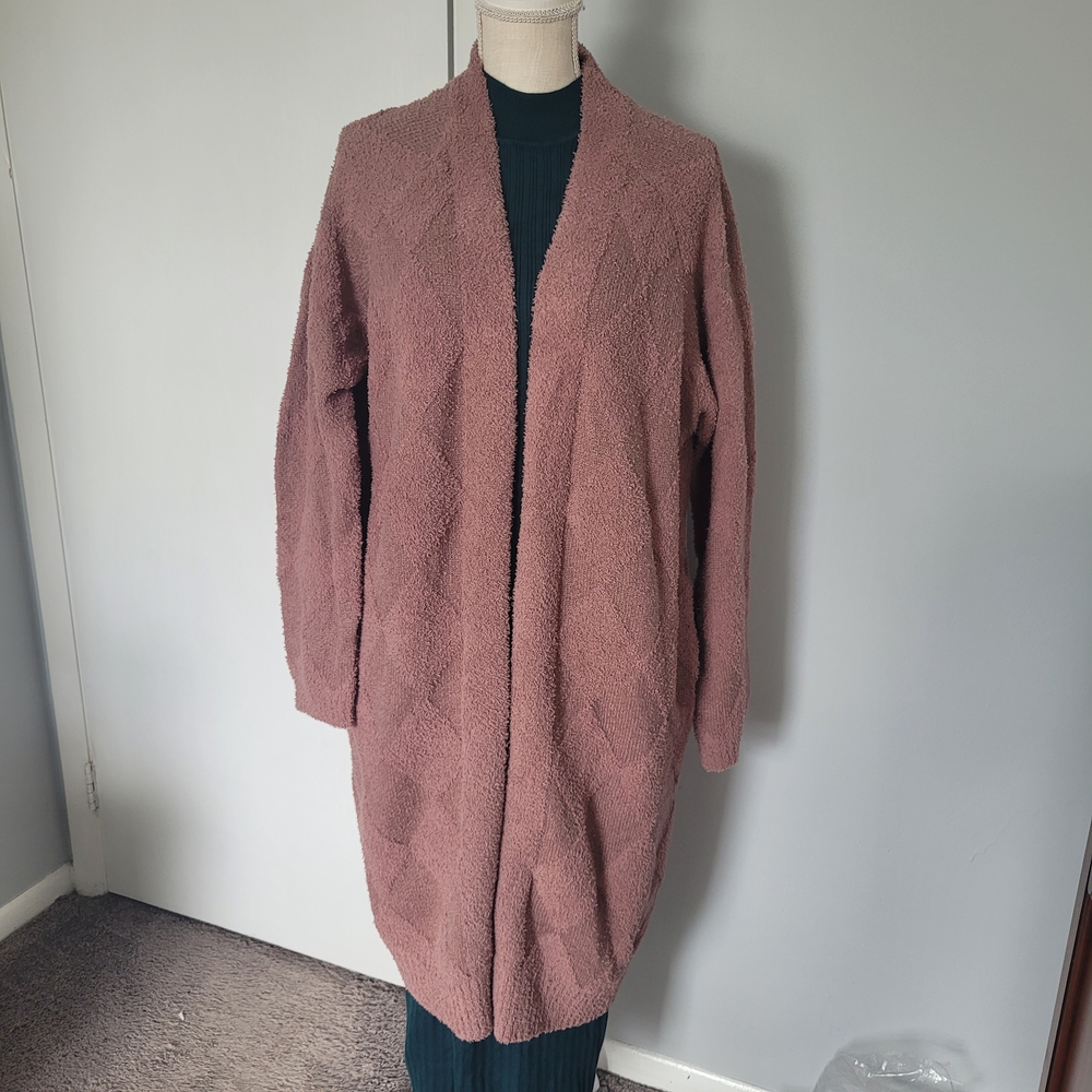 Pink Lily Mauve Textured Cardigan